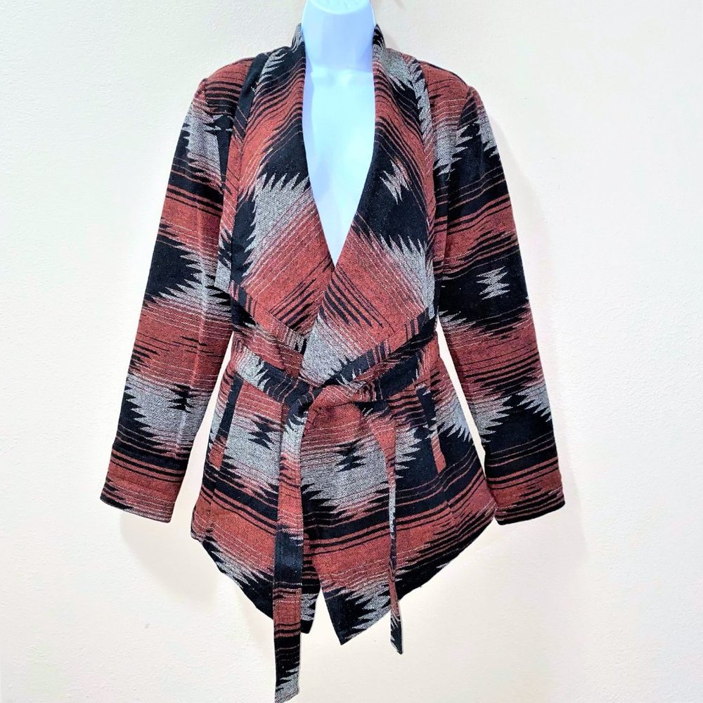 Jack BB Dakota Tribal/Aztec Open Cardigan Sweater